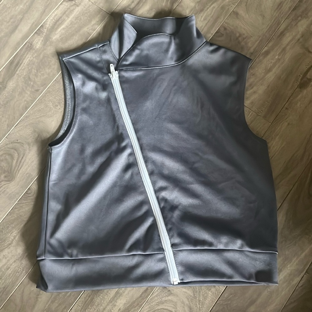 Weissman Asymmetrical Grey Dance Vest